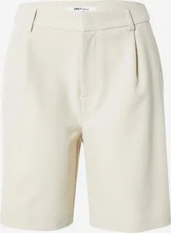 ONLY Shorts Regular Bandplooibroek BERRY Dames Stone Grey