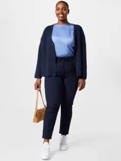 ONLY CARMAKOMA Pantalons Slimfit Broek Dames Donkerblauw -ONLY Elegant winkel 31507739df60c590b99d8d4a3cfa853a