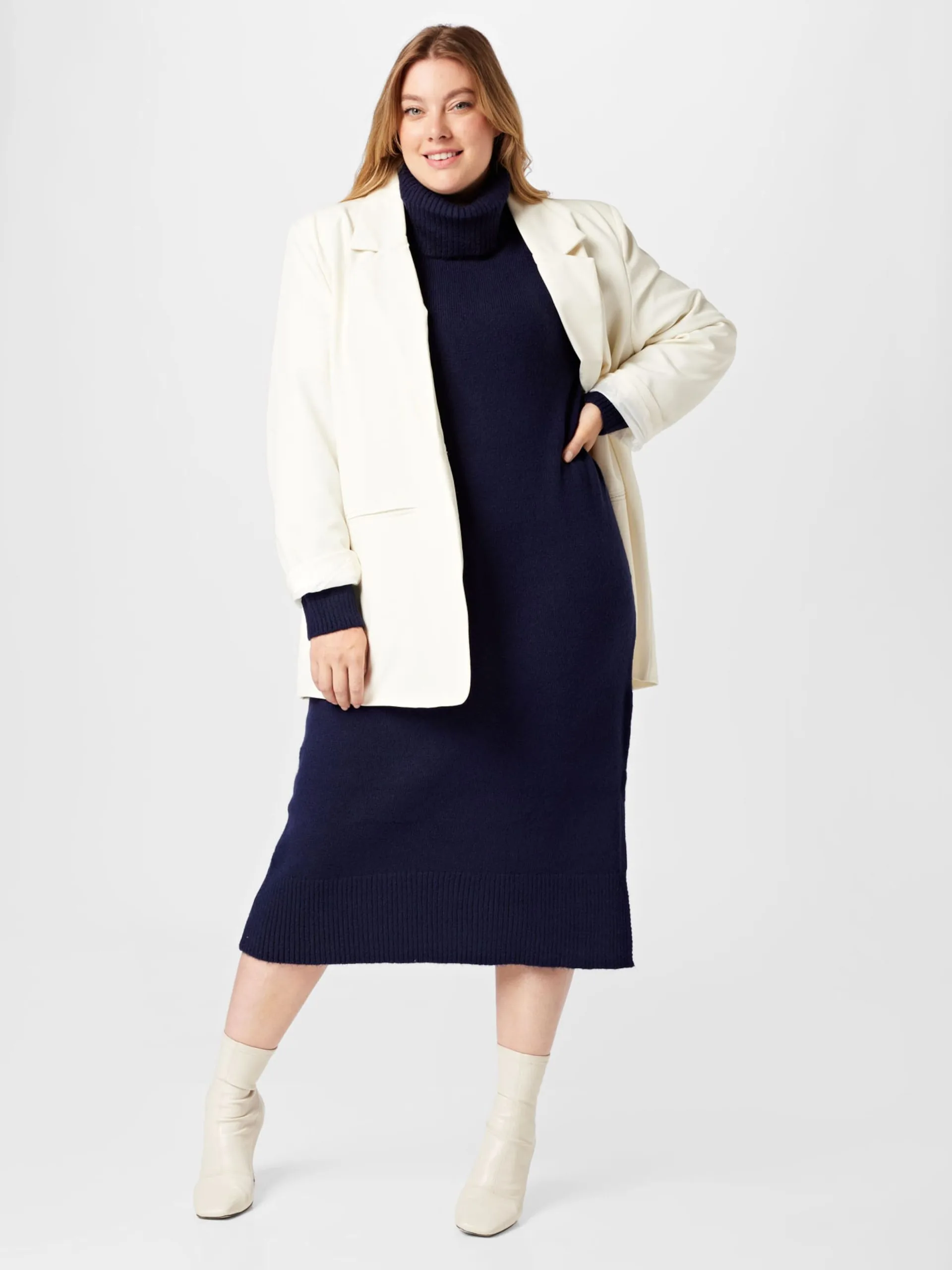 Gebreide Jurken Gebreide Jurk BRANDIE Dames Nachtblauw 5 Gebreide Jurken Gebreide Jurk BRANDIE Dames Nachtblauw - Afbeelding 5