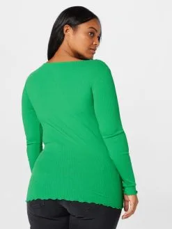 ONLY CARMAKOMA Longsleeves Shirt Dames Limoen -ONLY Elegant winkel 3229bd8f4eceab47aa938b371ffc51b4