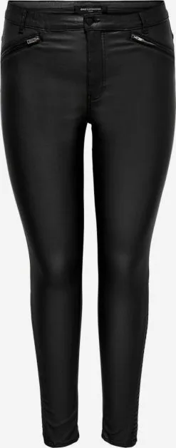 ONLY CARMAKOMA Straight Regular Jeans Dames Zwart