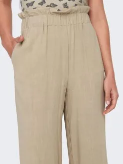 ONLY Pantalons Wide Leg Broek Solvi Dames Lichtbeige -ONLY Elegant winkel 33eb5cc337c3a90195515d08f7e5c854