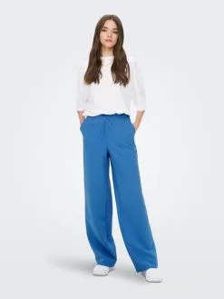 ONLY Pantalons Wide Leg Broek MILIAN Dames Hemelsblauw -ONLY Elegant winkel 340437b0b9d76b82487d0c96ac3dfcb0