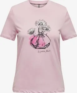 ONLY T-shirts Shirt KITA Dames Rosa / Lichtroze