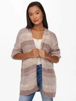 ONLY Vesten Gebreid Vest Kaya Dames Beige / Crème / Donkerbeige -ONLY Elegant winkel 3489852ef9f7ef4b2c3229aa88fe0486