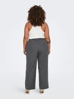 ONLY CARMAKOMA Pantalons Wide Leg Broek Dames Grijs / Lichtgrijs -ONLY Elegant winkel 34ccf5f6d30d4efb92e9b443ae508b1c