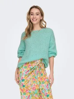 ONLY Fijngebreide Truien Trui NORDIC LIFE Dames Blauw -ONLY Elegant winkel 357676cdc7238bdb0c64e66a28009c9e