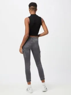 ONLY Jeans Slimfit Cargojeans Missouri Dames Grijs -ONLY Elegant winkel 35a0aef4f8ee4797bd32e625b471e6b9