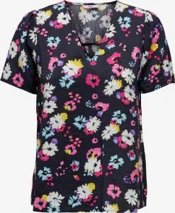 ONLY T-shirts Shirt MELISA Dames Navy / Lichtblauw