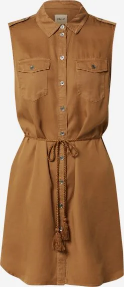 ONLY Blousejurken Blousejurk Onlarizona Dames Bruin