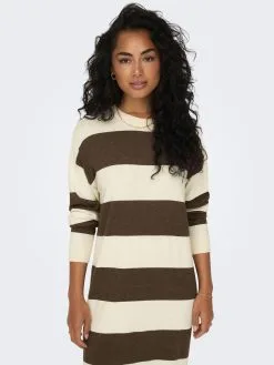 ONLY Fijngebreide Truien Trui Dames Bruin -ONLY Elegant winkel 36e0c7a38e79b8832976abaed16d1d05