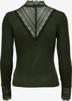 ONLY Longsleeves Shirt Tilde Dames Donkergroen -ONLY Elegant winkel 3710033ca65e2c766eb0dffa1a2820ba