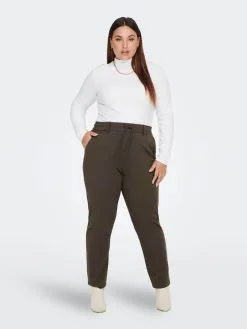 ONLY CARMAKOMA Pantalons Tapered Broek Dames Bruin 10 ONLY CARMAKOMA Pantalons Tapered Broek Dames Bruin -ONLY Elegant winkel 374645502cb19c77395632f246c71c9e