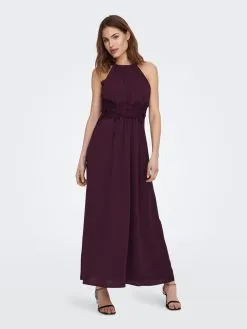 ONLY Maxi Jurken Jurk Dames Bordeaux -ONLY Elegant winkel 37cfaa655aac4ae24340f503bf455e53