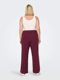 ONLY CARMAKOMA Pantalons Wide Leg Broek Dames Bourgogne -ONLY Elegant winkel 384a5b53671f006211fbd63f939523a7