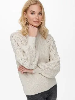 ONLY Fijngebreide Truien Trui Freeze Dames Wit -ONLY Elegant winkel 391057083ee9108e3fce2c6b24cd1fa0