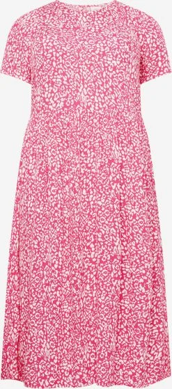 ONLY CARMAKOMA Midi Jurken Jurk Sirina Dames Pink