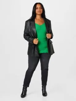 ONLY CARMAKOMA Longsleeves Shirt Dames Limoen -ONLY Elegant winkel 397d0286ff26855800dac23798d6e09b