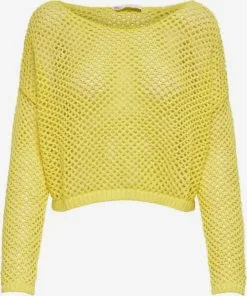 ONLY Fijngebreide Truien Trui Dames Geel