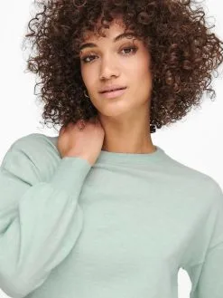 ONLY Fijngebreide Truien Trui Lely Dames Mintgroen -ONLY Elegant winkel 39ab26533c17e39a2a6ea89663fbd60d