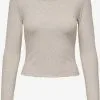 ONLY Longsleeves Shirt EMMA Dames Stone Grey