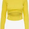 ONLY Longsleeves Shirt TRINA Dames Donkergeel