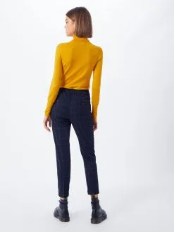 ONLY Bandplooibroeken Regular Bandplooibroek ABBIE Dames Nachtblauw -ONLY Elegant winkel 3b127db8e6f9e54629b77040dc085e32