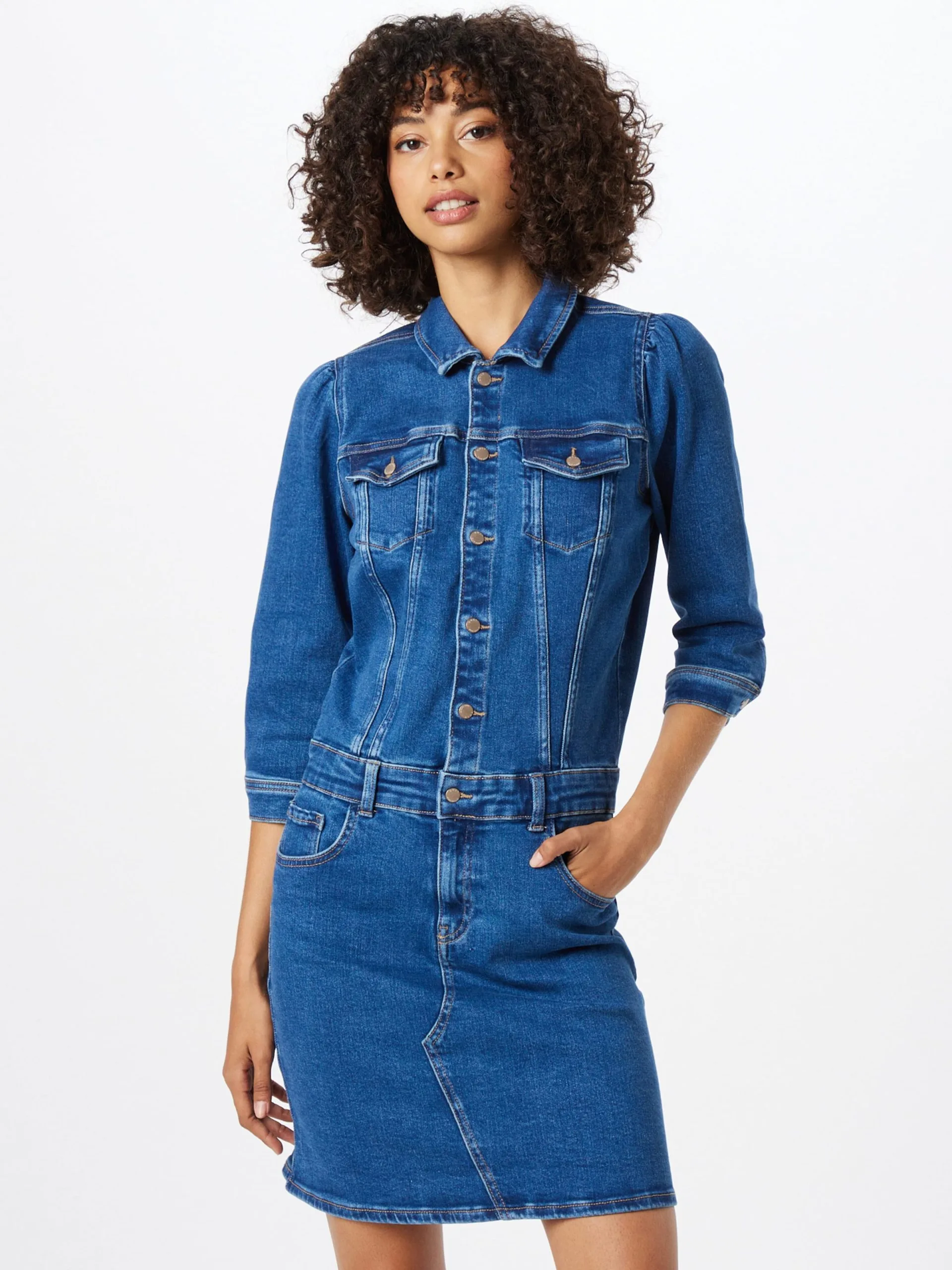 ONLY Blousejurken Blousejurk VILLA Dames Blauw 3 ONLY Blousejurken Blousejurk VILLA Dames Blauw - Afbeelding 3