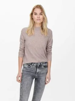 ONLY Fijngebreide Truien Trui Dames Chamois -ONLY Elegant winkel 3c10672af1dbe3f73eafa56c9ecf9253