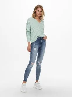 ONLY Fijngebreide Truien Trui Gilja Dames Mintgroen -ONLY Elegant winkel 3c32eb81fb5d5aee9f1b7e1ee778ecfa