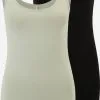 ONLY Tanktops Top Dames Pastelgroen / Zwart