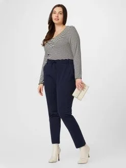 ONLY CARMAKOMA Longsleeves Shirt Maja Dames Marine / Wolwit -ONLY Elegant winkel 3c94defde38bc5e4d93021f7124a8070