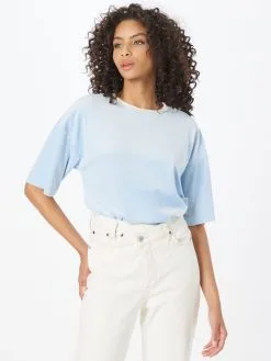 ONLY T-shirts Shirt REBEL Dames Lichtblauw -ONLY Elegant winkel 3cf7066fedaf63c26e1c6d46fe399e34