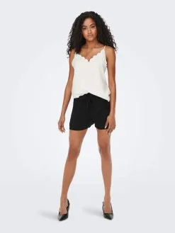 ONLY Shorts Loosefit Broek Romina Dames Zwart -ONLY Elegant winkel 3d3d0eff7772ab958d3b290b1d546c6a