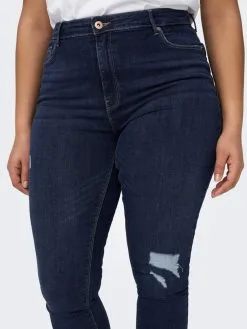 ONLY CARMAKOMA Straight Regular Jeans Dames Navy -ONLY Elegant winkel 3dd116f8b070d04567a3841ee9d77643