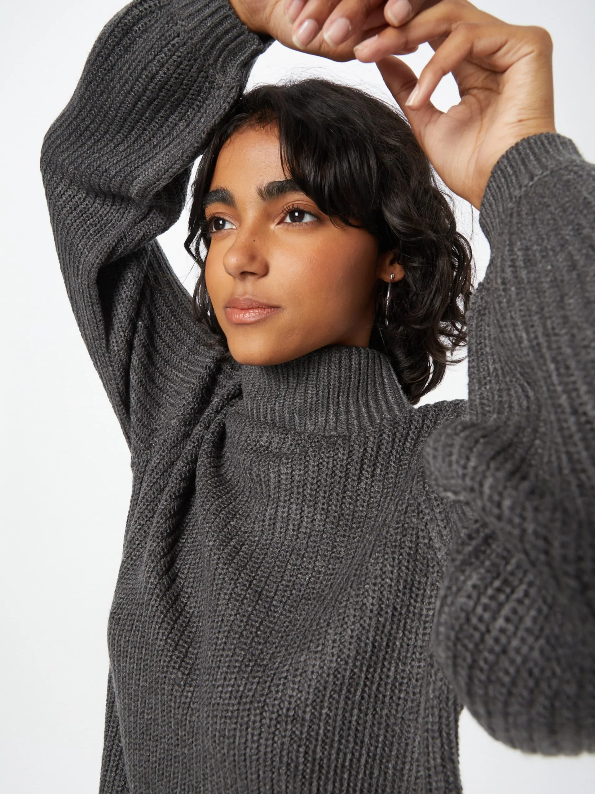 ONLY Gebreide Jurken Gebreide Jurk NICA Dames Donkergrijs 2 ONLY Gebreide Jurken Gebreide Jurk NICA Dames Donkergrijs - Afbeelding 2