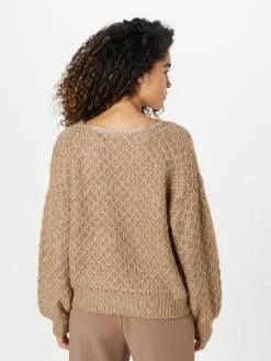 ONLY Fijngebreide Truien Trui CARMEN Dames Lichtbruin -ONLY Elegant winkel 4042ba271da9b8bfd5c79e6a1138972c