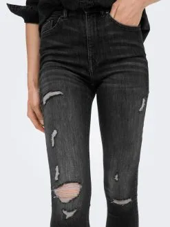 ONLY Jeans Skinny Jeans PAOLA Dames Grijs -ONLY Elegant winkel 40941a28c81e03bd21947155b13aa66a