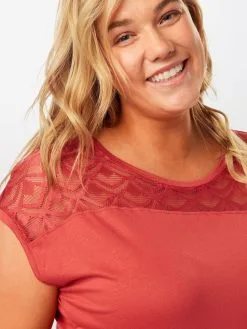 ONLY CARMAKOMA Mini Jurken Jurk FLAKE Dames Rood -ONLY Elegant winkel 40c30703fcc139b4fc151f2390b334a9