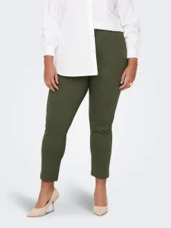 ONLY CARMAKOMA Pantalons Regular Broek GOLDTRASH Dames Olijfgroen -ONLY Elegant winkel 414f99019013b5e2f084b6da4a3d2492
