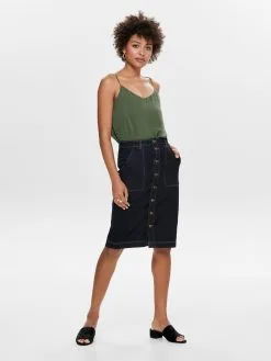 ONLY Spaghetti Tops Top Moon Dames Grijs -ONLY Elegant winkel 417bb106c6856c2956e888260ebcb172