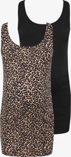 ONLY MATERNITY Tanktops Top Dames Bruin / Karamel / Zwart