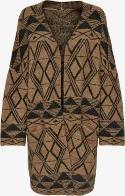 ONLY Vesten Gebreid Vest GEO LIFE Dames Lichtbruin