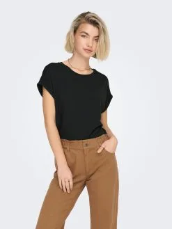 ONLY T-shirts Shirt MOSTER Dames Zwart -ONLY Elegant winkel 438aa36fd88713c5b41e26646614d59b