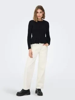 ONLY Fijngebreide Truien Trui Fia Katia Dames Zwart -ONLY Elegant winkel 43984c99f931c76ae7e67244f7ae3f76