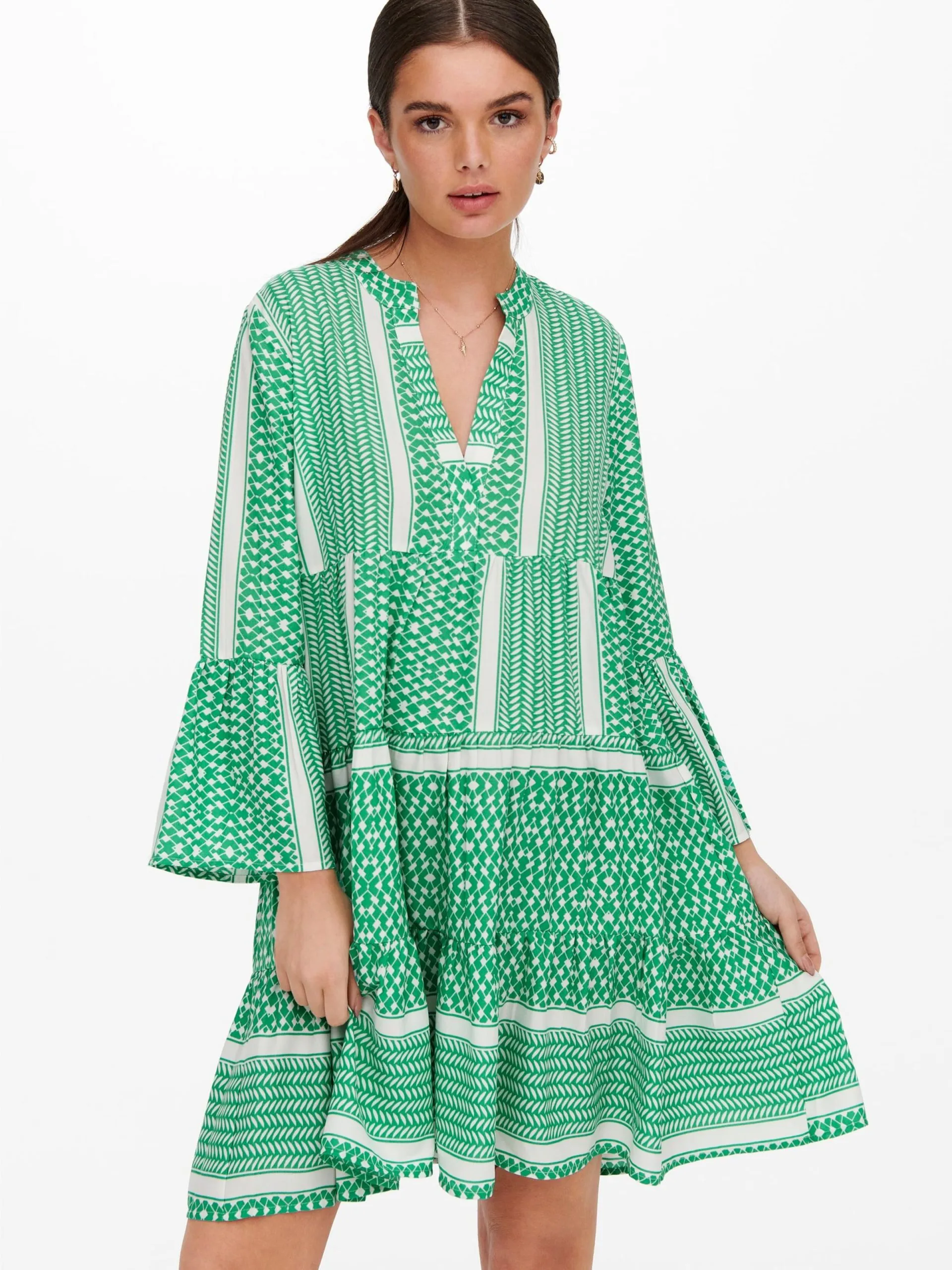 ONLY Blousejurken Blousejurk ELLA Dames Groen 3 ONLY Blousejurken Blousejurk ELLA Dames Groen - Afbeelding 3