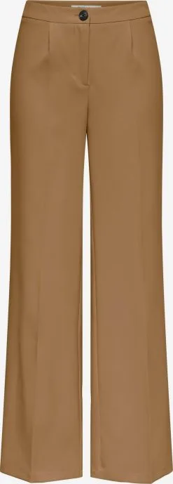 ONLY Bandplooibroeken Wide Leg Bandplooibroek WENDY Dames Lichtbruin