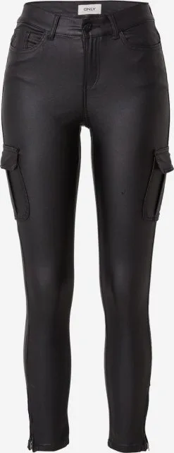 ONLY Cargobroeken Skinny Cargobroek Anne Dames Zwart