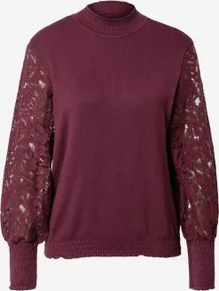 ONLY Fijngebreide Truien Trui ROWENA Dames Wijnrood