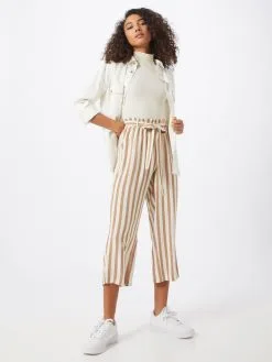 ONLY Culottes Wide Leg Broek Astrid Dames Crème / Lichtbeige -ONLY Elegant winkel 47185d0db330f99e5e55c1cf86d2ea15